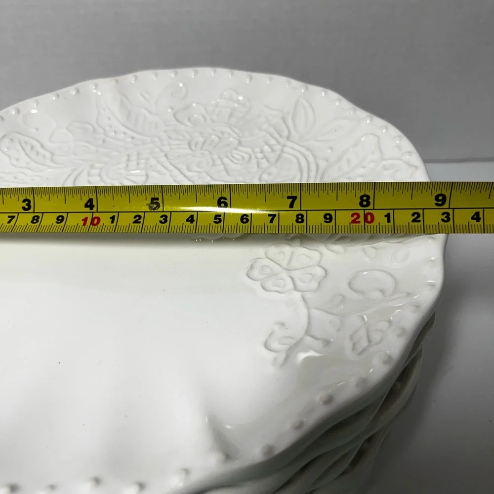 Pier 1 Lacey Salad/dessert plates - 7 pieces